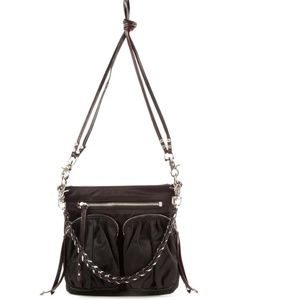 MZ Wallace Sophie Bag-Black Nylon with LeatherTrim